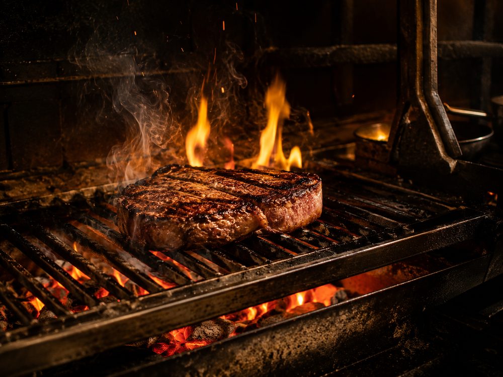 Parrilla al fuego